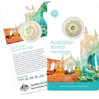 2023 Australian World Heritage Properties Coloured $5 Five Dollar Bronze Uncirculated Coin x 2