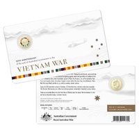 2023 Vietnam $2 'C' Mintmark Coloured Coin Vietnam War 50th Anniversary UNC