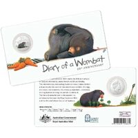 2022 20th Anniversary Of Diary of a Wombat 20c Coloured Uncirculated Coin